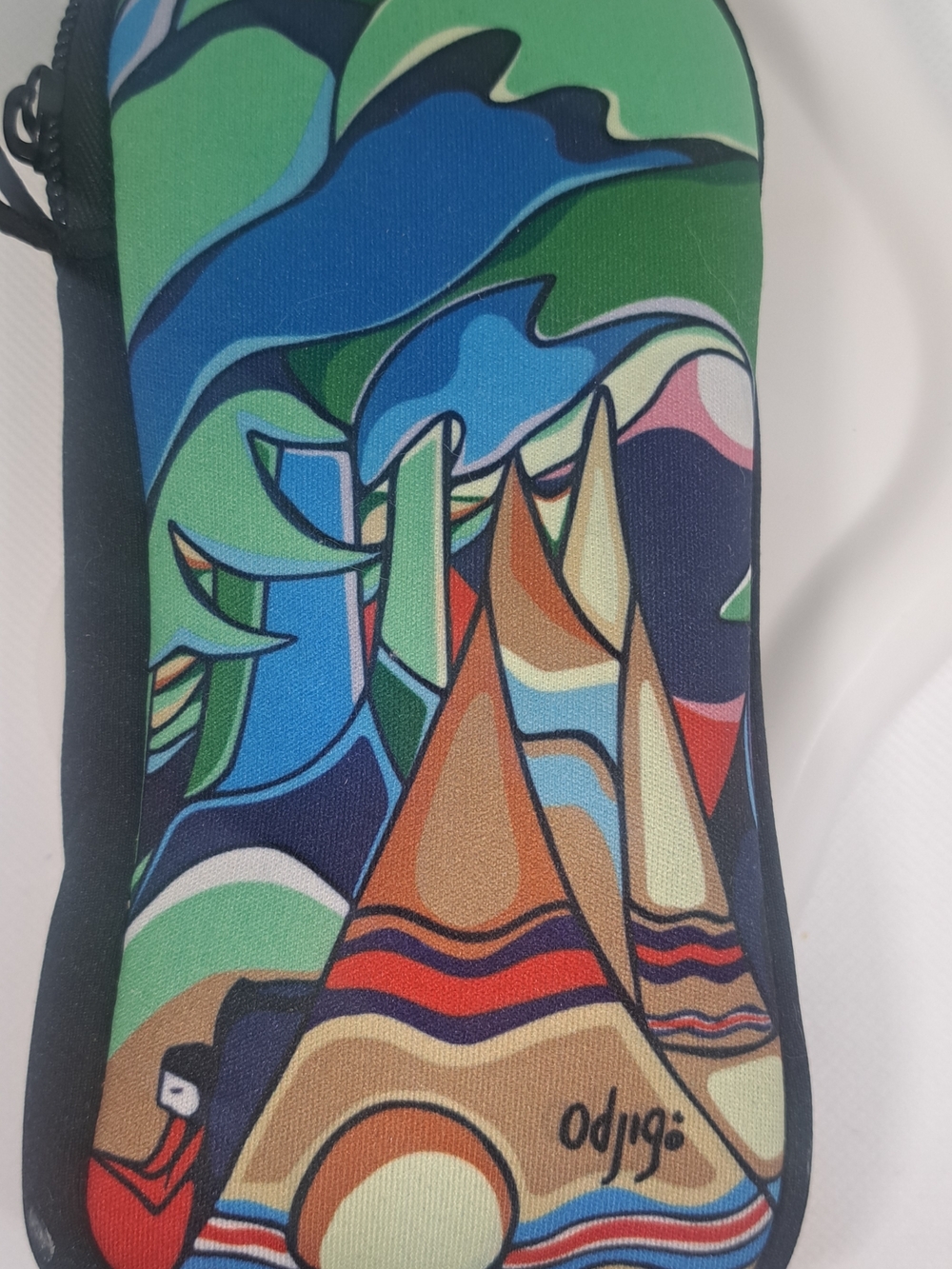 Indigenous Pouch Eye Glass Case Pencil Case Wallet Coin Purse Tipi Native Zipper